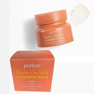 Purlisse Cleansing Balm Full Size 2.7oz Pumpkin Chai Latte Removes Makeup